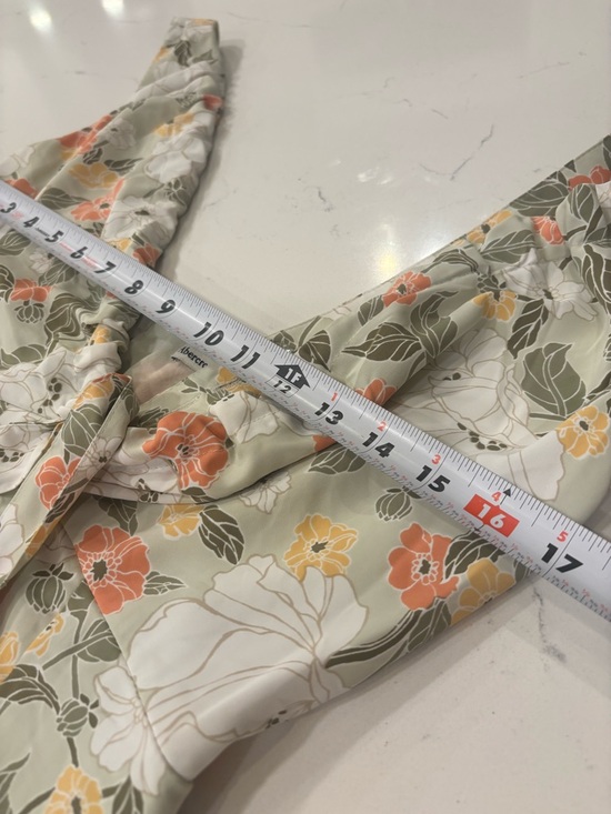 Abercrombie & Fitch Floral Print Maxi Dress Linen Blend Slit Sundress Size M - Picture 2 of 6